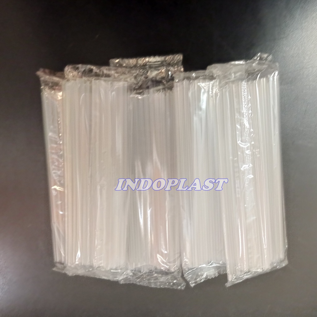 Sedotan Minuman Aqua gelas Kiloan / Sedotan Bungkus Plastik 1kg