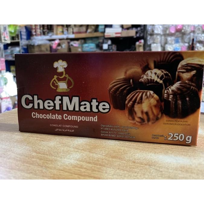 

Chefmate Dark Compound Chocolate 250 gr / Dcc coklat dark NEW Kode 259