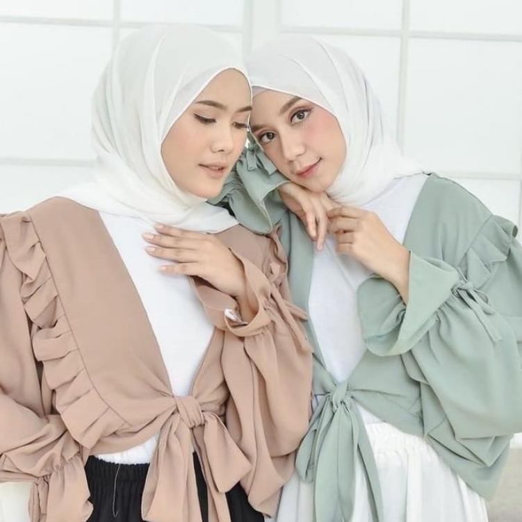 ✔️MURAH LEBAY✔️ CARDY MIRANTI CARDIGAN KARDIGAN WANITA ROMPI OUTER LENGAN PANJANG MODEL BALON ATASAN