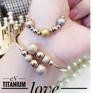 titanium set gelang kalung p528