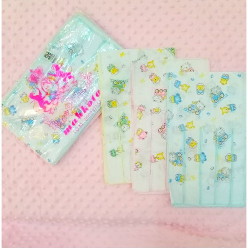 12PCS GURITA BAYI TALI PUTIH MOTIF MAHKOTA-GURITA BAYI MURAH BERKUALITAS-GURITA BAYI POLOS MOTIF