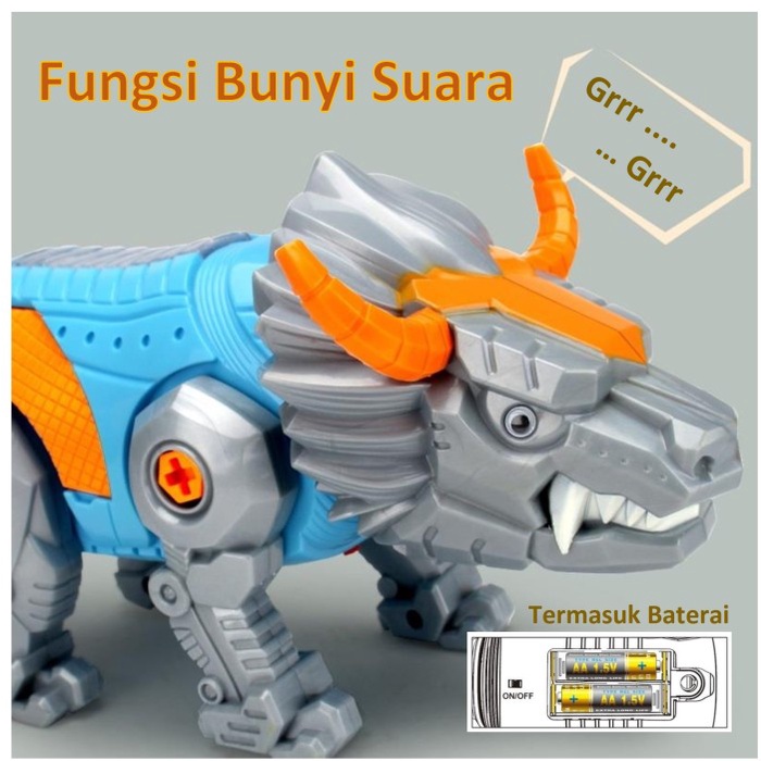 Toys Store -  Mainan Robot DIY Dino Montessori Edukasi