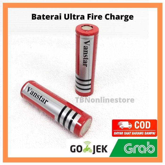 Baterai Ultra Fire merek Vanstar Batrai 18650 Charge Murah