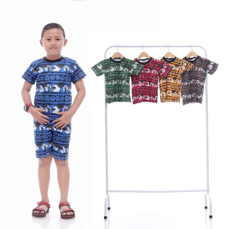 Setelan Pantai Anak 1-8 Tahun Bahan Kaos / Setelan Anak / Setelan Barong Bali / Setelan Bali Anak / Setelan Barong Bayi / Setelan Barong