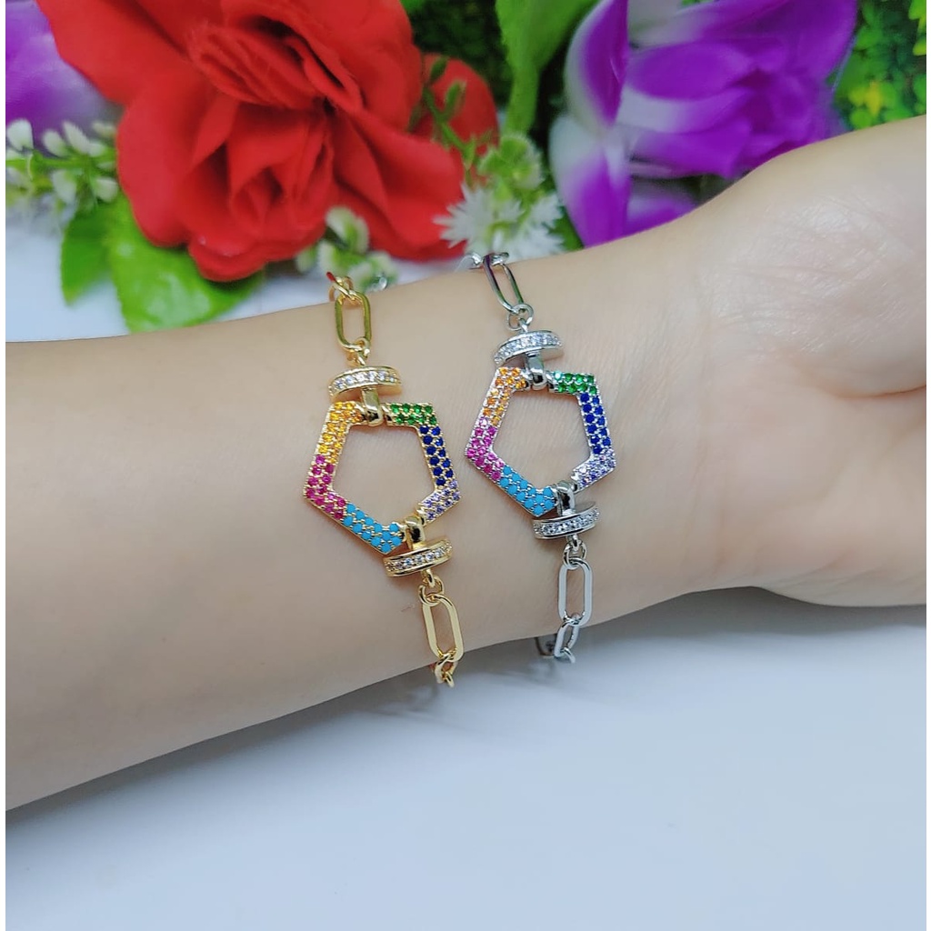 Gelang xuping mata full lapis emas perhiasan fashion A5-8