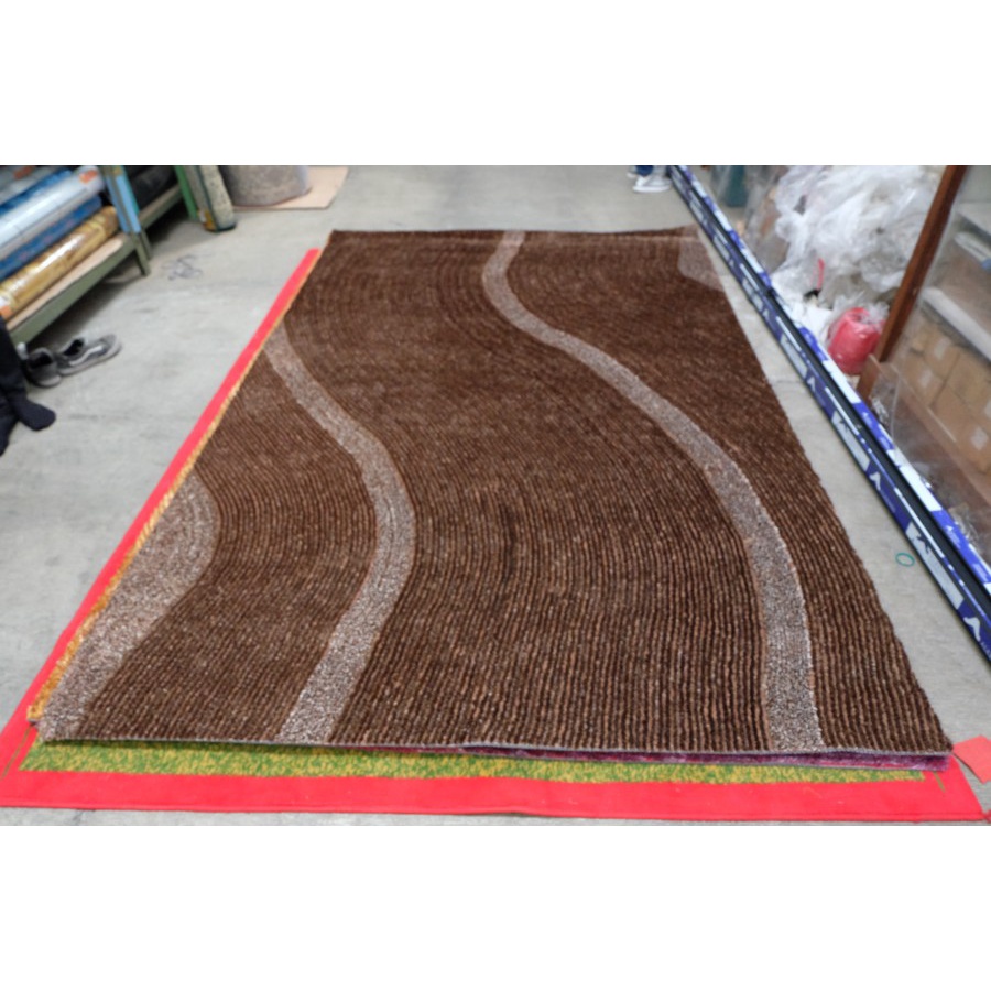 KARPET BULU ALICE SHAGGY 4D RUG 200x300 BROWN 2-1
