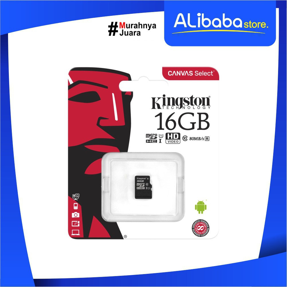 Kingston Micro Sd / Microsd Card 16Gb 80Mbps Class 10