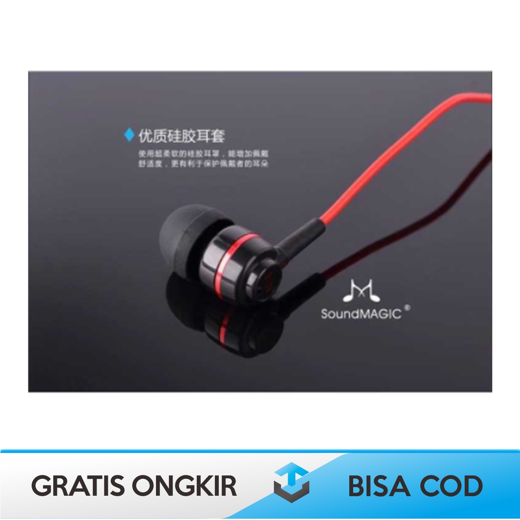 EARPHONE KABEL SOUNDMAGIC ES18S POWERFULL BASS DENGAN MICROPHONE MURAH