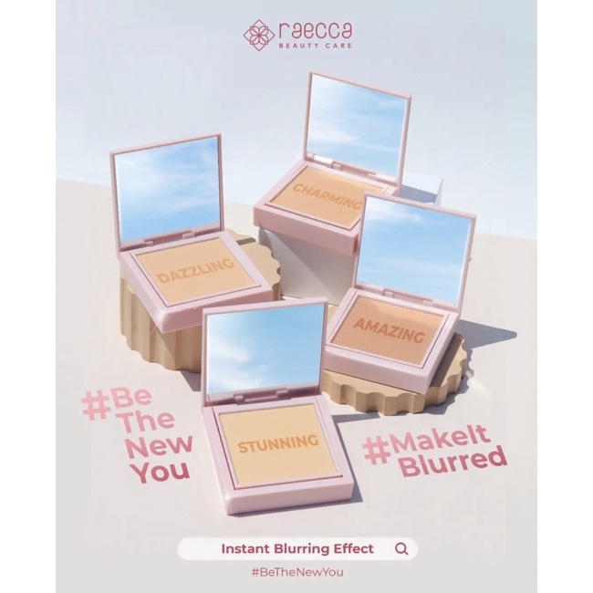 READY! BEDAK RAECCA INSTANT BLURRING EFFECT SHADE STUNNING DAZZLING CHARMING AMAZING POWDER BEDAK PADAT RAECCA VIRAL INSTANT BLUR BEDAK VIRAL RAECCA PENUTUP PORI-PORI