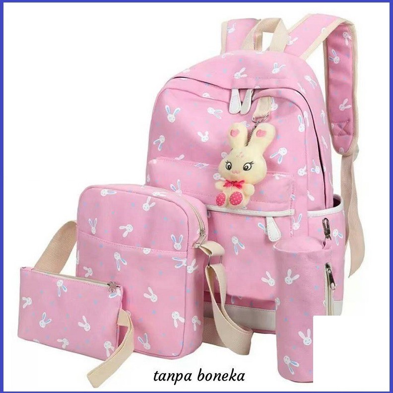 BDKR_TAS - Tas wanita set/ransel beranak/tas beranak 3 in/motif kelinci playboy