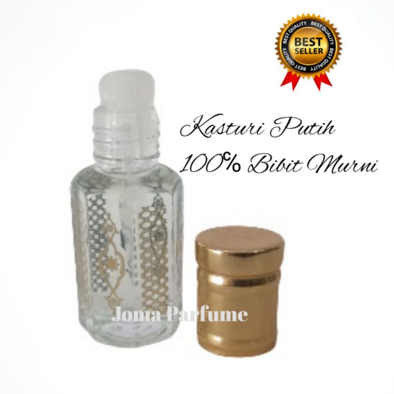 Jual Kasturi Putih 100 Bibit Murni Kemasan Botol Stik Batik Parfum Sholat Minyak Wangi Arab 3134