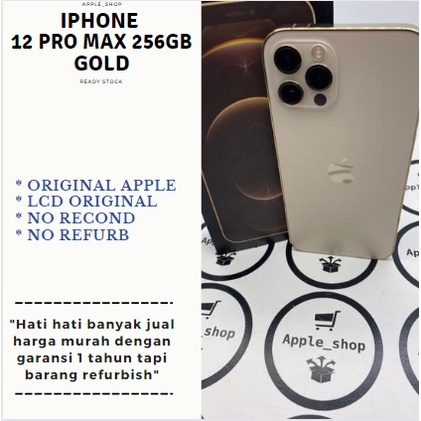 iphone 12 pro max 256gb gold Lcd Original Mulus Original Bukan Refurbish / Rekondisi