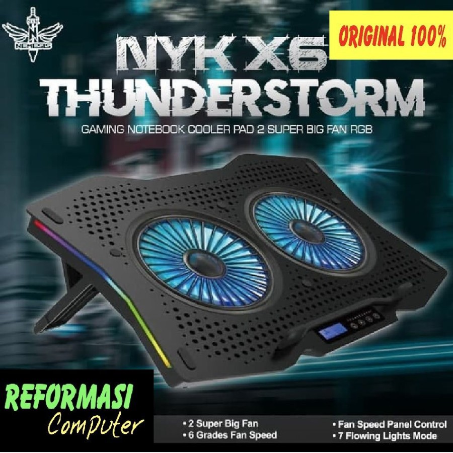 NYK X6 Thunderstorm RGB LED Cooling Pad Laptop / X-6 ThunderStorm