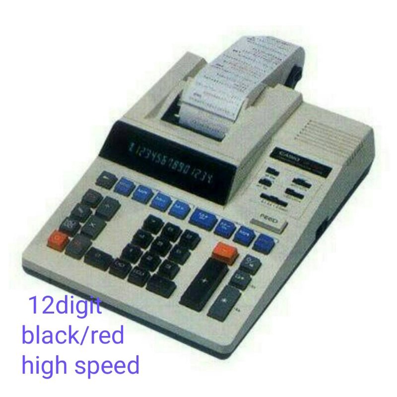 

kalkulator/calculator printing/kasir/dagang Casio 8220/12digit black-red/high speed