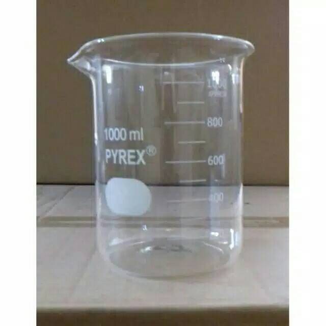 Beaker glass/gelas kimia 1000 ml pyrex