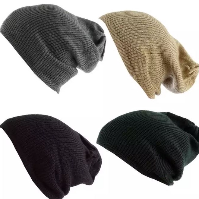 IL - Topi Kupluk Rajut Beanie Hat Long Pria Wanita Dewasa Premium Distro Quality