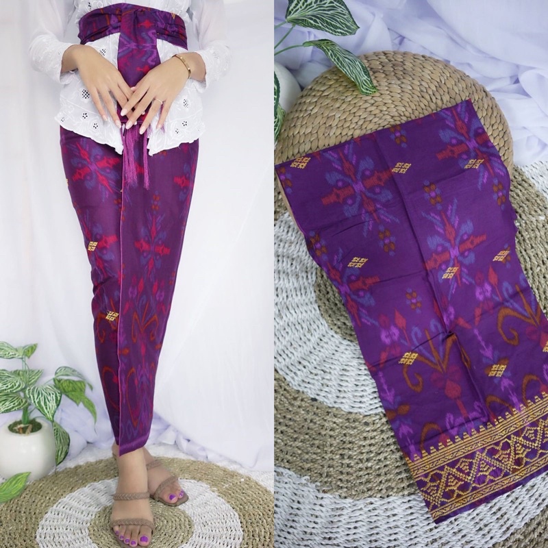 Set couple bordir tretes motif endek tanpa udeng bahan katun halus dengan motif super mewah nan cant