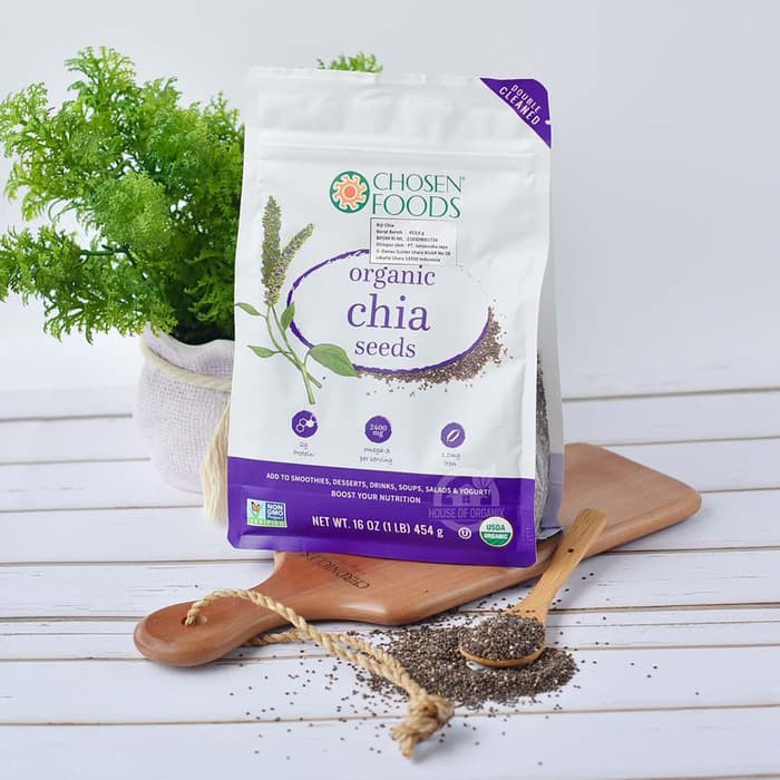 

Organic Chia Seed USA Double Cleaned 453.6 Gr