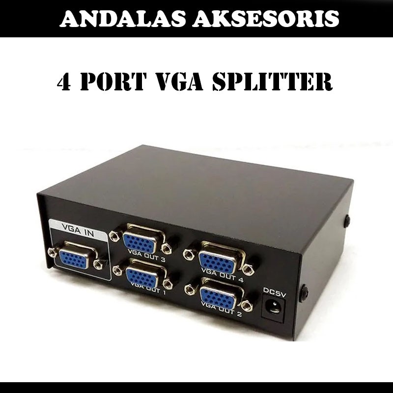 KONEKTOR VGA SPLITTER 4PORT MONITOR VGA CPU