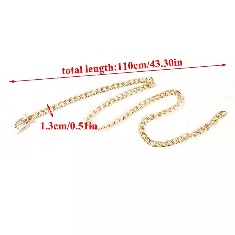 Belt Wanita Rantai Ikat Pinggang Chain Metal Fashion Gold Waist yowin