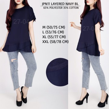 Atasan Blouse wanita Lengan Pendek (JPN11 LAYERED BL)