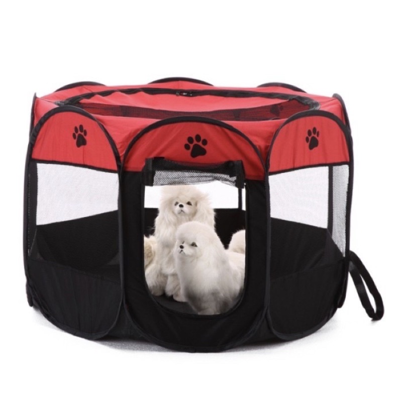 Kandang Anjing Kucing Tenda Portabel Lipat Besar Segi 8 Delapan Travel Tent Cat Dog S M L