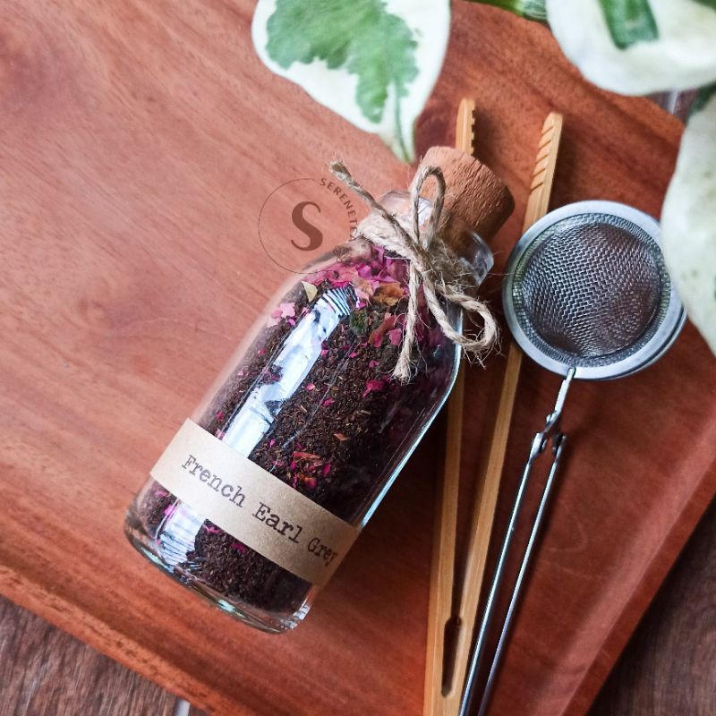 

French Earl Grey Tea in Bottle 100 ml Teh Hitam dengan minyak jeruk bergamot dan kelopak bunga mawar