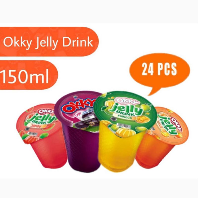 

Minuman Jelly Okky Jelly Drink Penunda Lapar 150 Ml 1 Karton Isi 24 Pcs All Variant | Rasa Black Currant | Rasa Jeruk | Rasa Jambu | Rasa Mangga | Rasa Bubble Gum