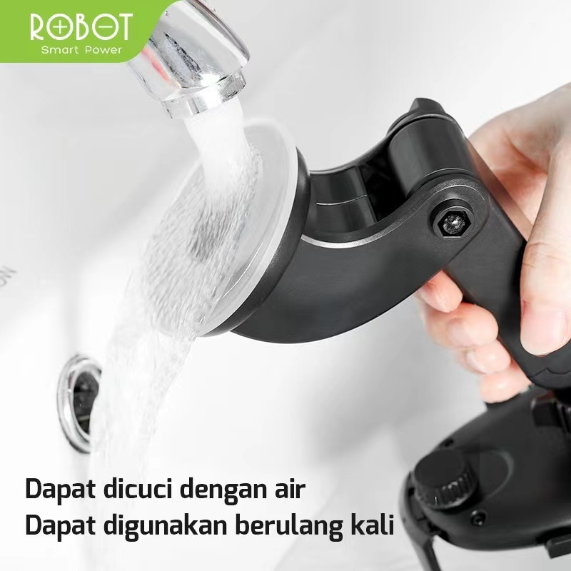 Robot Car Holder RT-CH11S Suction Cup &amp; Spring Lock Washable Original Garansi Resmi