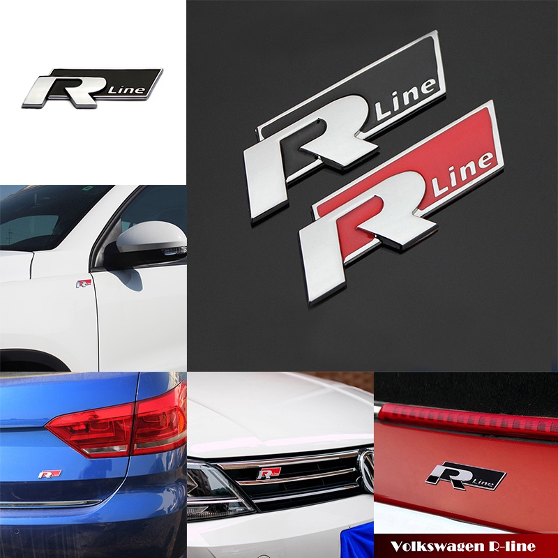 Stiker Emblem / Badge Rline Bahan Metal Untuk Bagasi Mobil VW CC GTI