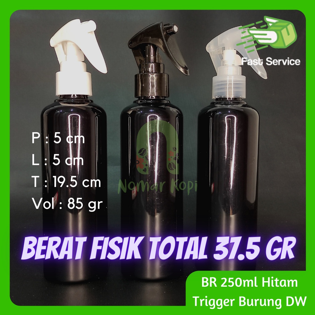 BOTOL 250ML PUTIH CANTIK TRIGGER BEBEK NECK 24 PET TEBAL SANITIZER DISINFEKTAN