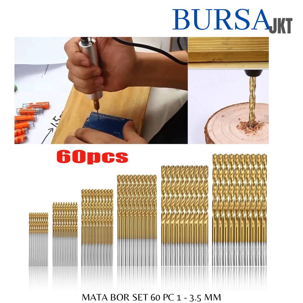 50 60 99 PCS MATA BOR TITANIUM HSS 1 - 10 MM