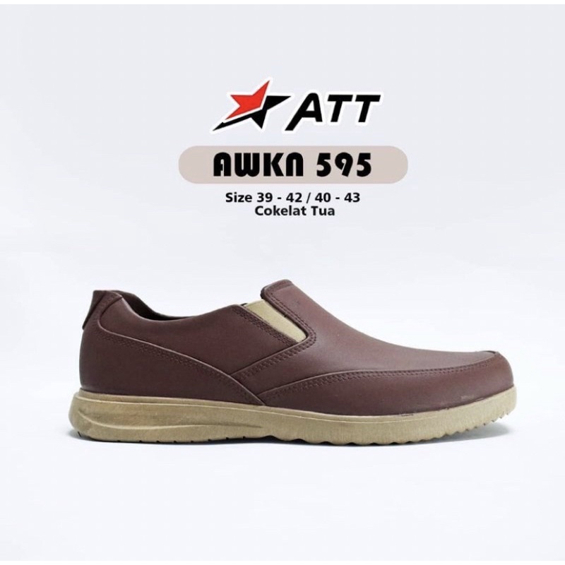 arisf Sepatu karet Pria ATT slip on model Terbaru Trendy tahan air Art AWKN 595