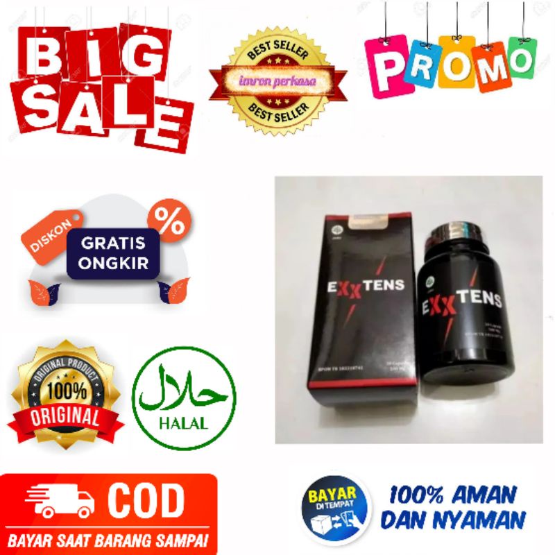 Exxtens Suplemen Stamina Pria Obat Herbal Asli ORIGINAL Pembesar Kelamin Permanen 100% ALAMI AMAN