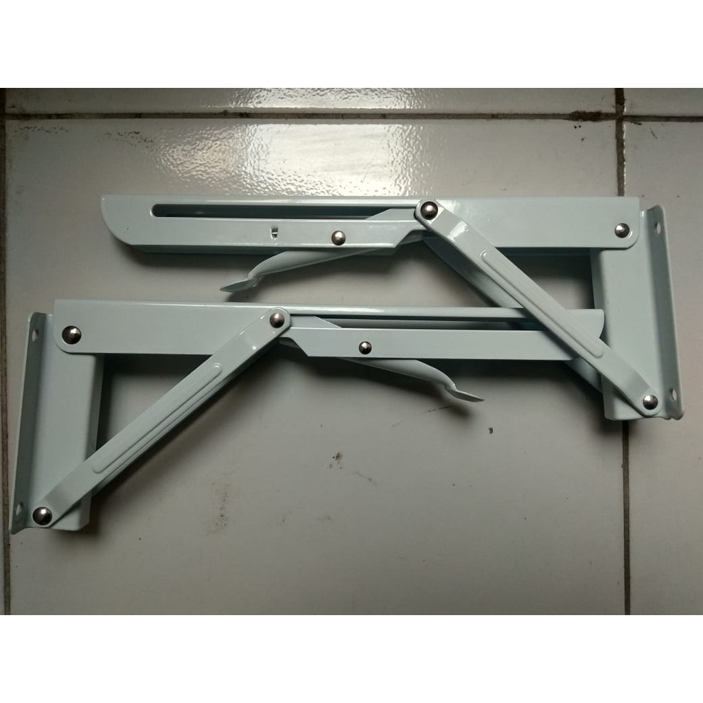 12 inch 30cm Siku Dinding Penyangga Rak Meja Lipat Shelf Bracket Foldable