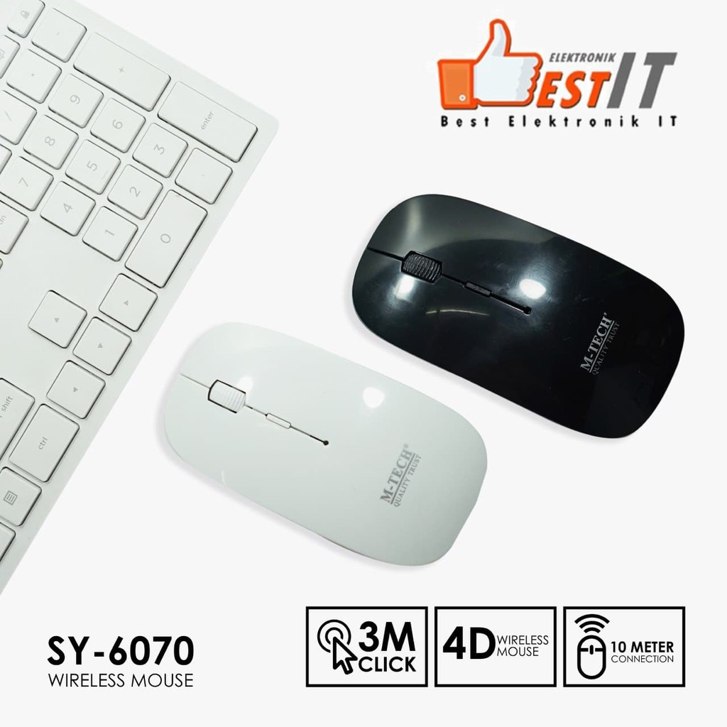 Mouse Wireless PC Komputer Laptop Mtech 6070 Mouse Wireless