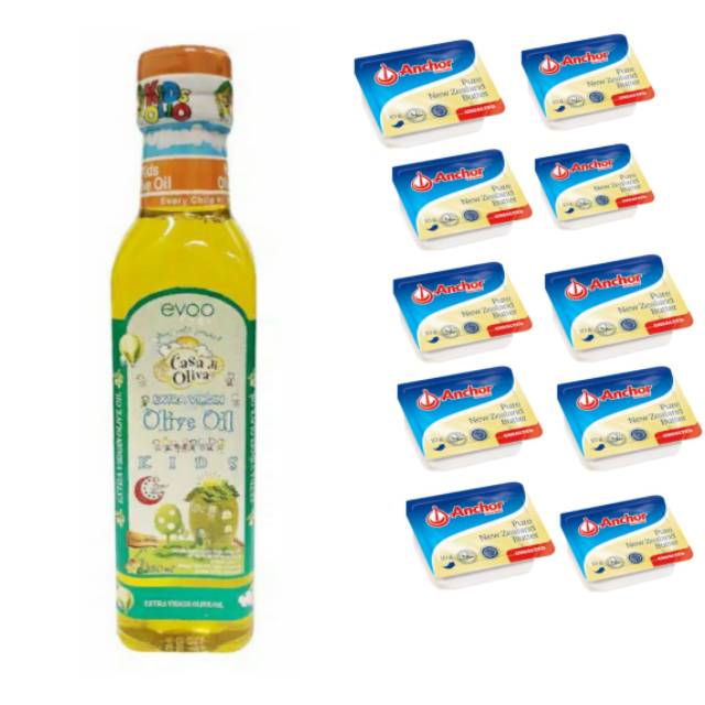 Paket Hemat MPASI EVOO dan Unsalted Butter Anchor Elle &amp; Vire