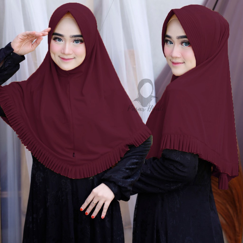 Jilbab Instan Nuri L Hijab Instan Jersey Premium Kerudung Bergo Pasar Hija'b