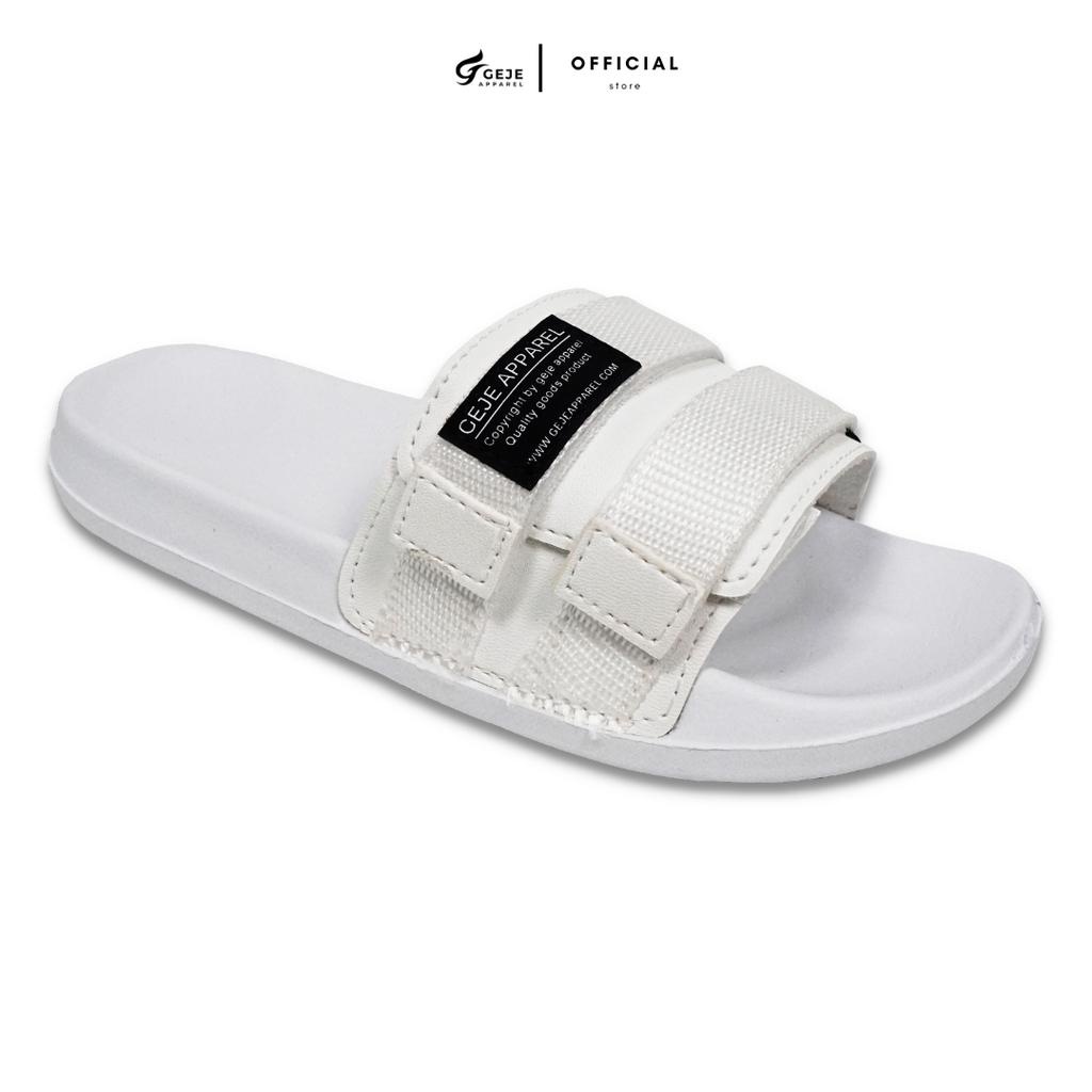 Geje Apparel - Sandal Slop Slide Webbing Full White Albino Series