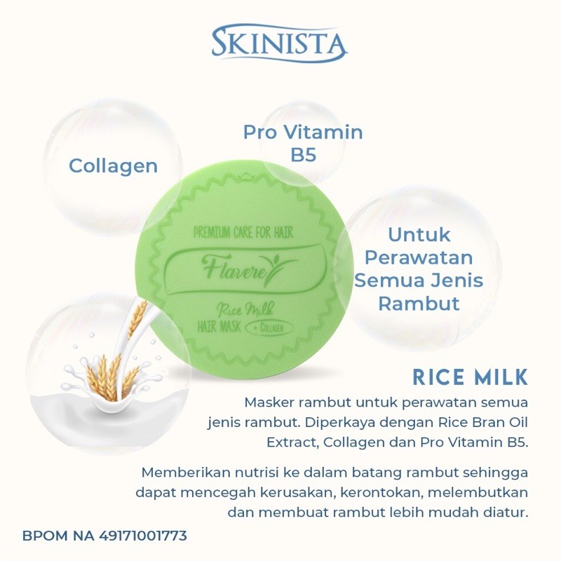 FLAVERE PREMIUM HAIR MASK CARE BY SKINISTA 250 ML /  FLAVERE MASKER RAMBUT COLLAGEN BPO-3