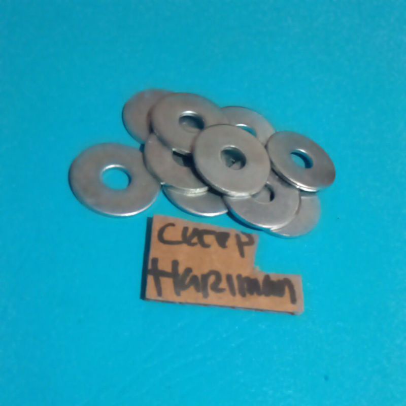 10pcs ring plat m6 putih lebar 20mm tebal 2mm