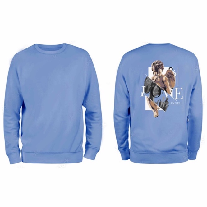 Sweater Pria Love Angel Crewneck Pria M - XXL