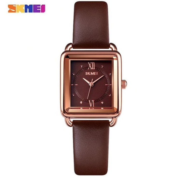 Jam Tangan Wanita SKMEI 1702 Kulit / Leather Women's Watches Ladies Quartz Clock Anti Air