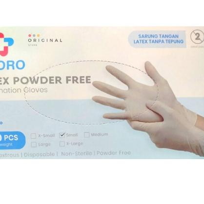 Hot Sale - sarung tangan karet LATEX medis POWDER FREE handscoon gloves OTORO medical grade tidak ad