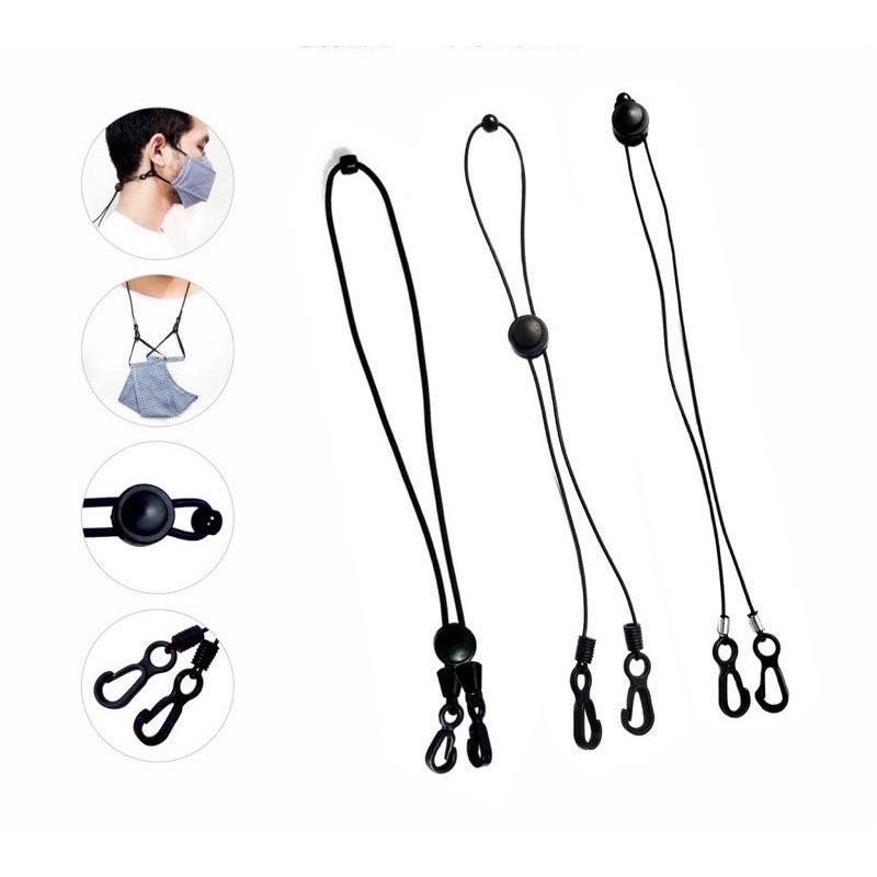 STRAP MASKER HITAM CEWEK DAN COWOK