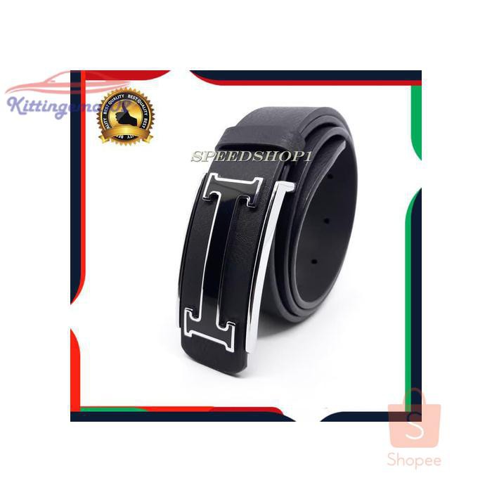 IKAT PINGGANG PRIA GESPER SABUK KTG2I1000 HERMESS MODEL TUSUK LUBANG KULIT ASLI