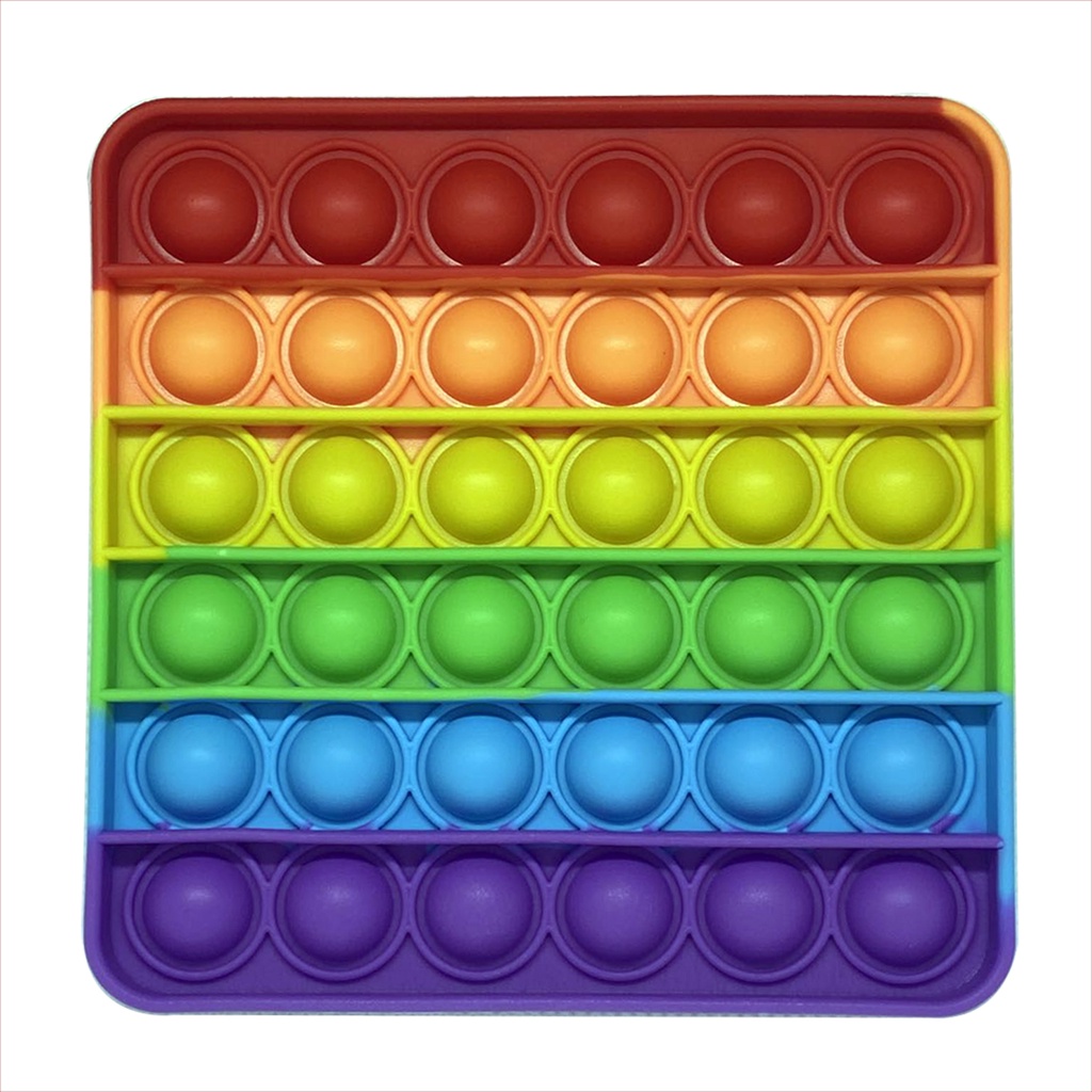 [HH] MAINAN ANAK POP IT RAINBOW UNICORN AMONG US MURAH / KIDS TOY BUBBLE POP ITS FIDGET PUSH POPIT DADU PENGHILANG STRESS-KOTAK RAINBOW