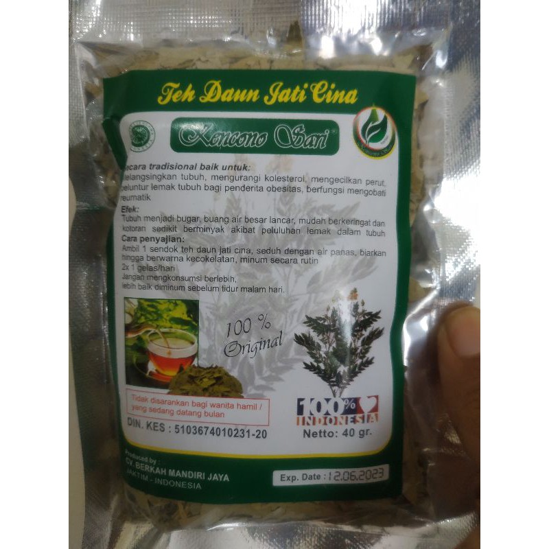 Teh Daun Jati Cina | Teh Jati Cina Original Curah Kencoro Sari 40gr | Teh Herbal 100% alami