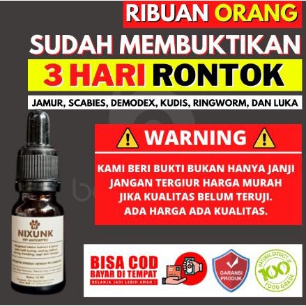best Nixunk Tetes 10 ml | Obat Jamur Kucing, Anjing, Kelinci. Obat LUKA