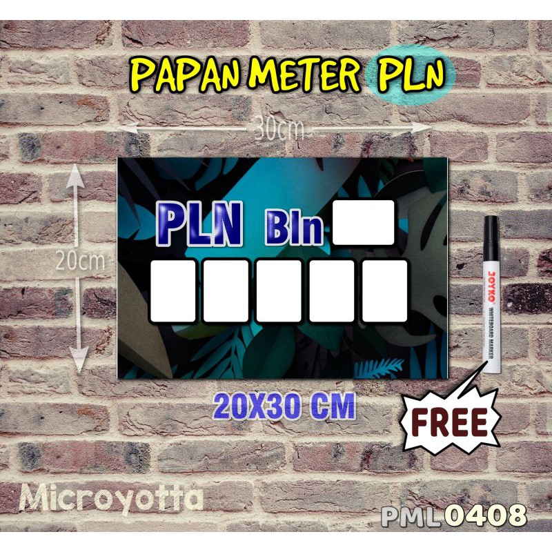 

Microyotta Papan Meter Listrik PLN PAM motif Unik - Tropical 08